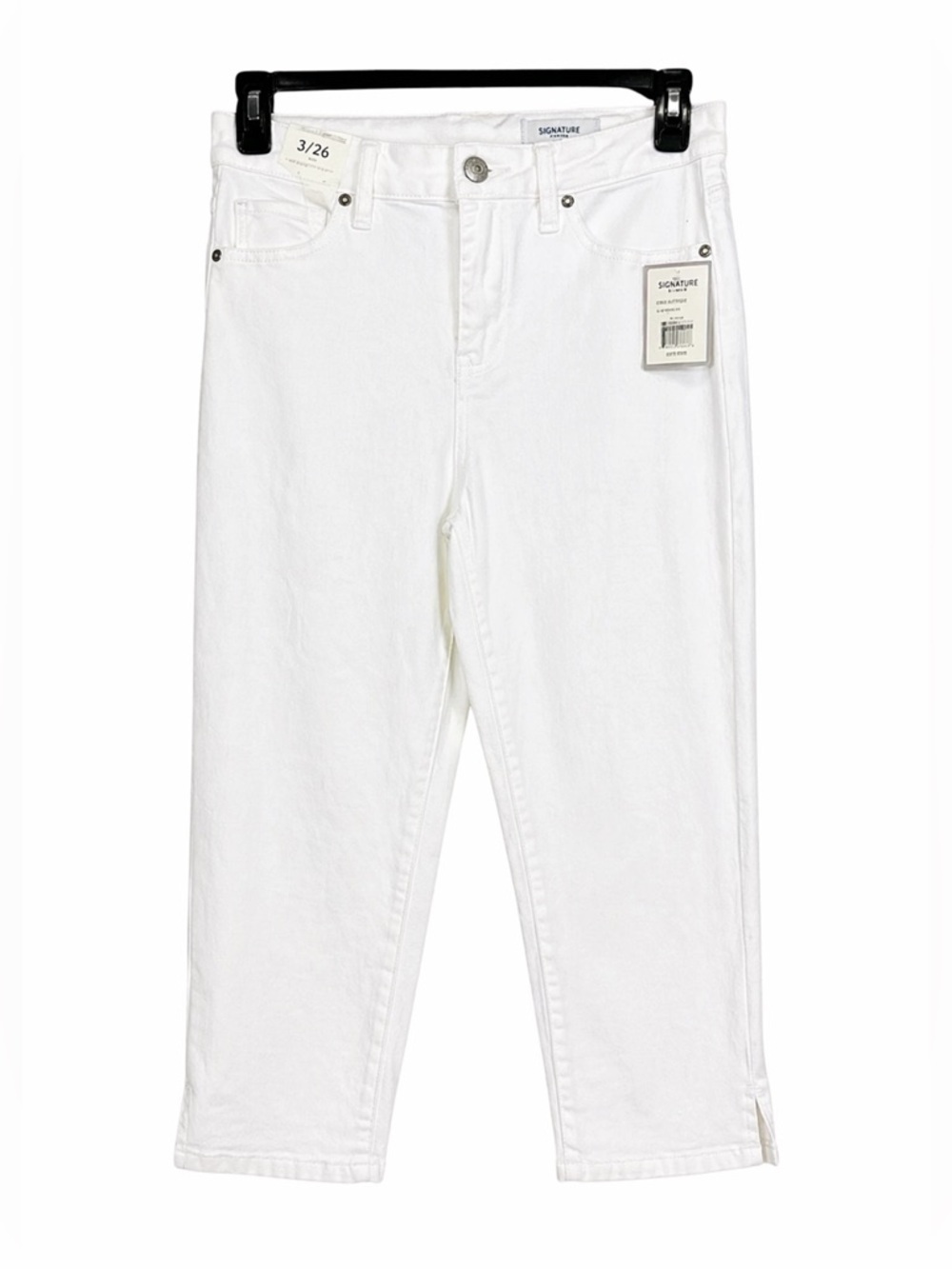 Secrets With Love White Capri Jeans Juniors 3 High Waist Cropped NEW With Tags